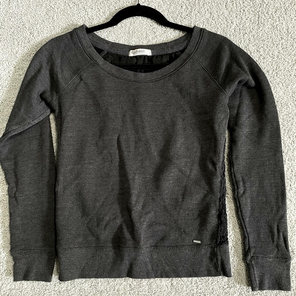 GARAGE Crochet Back Sweater